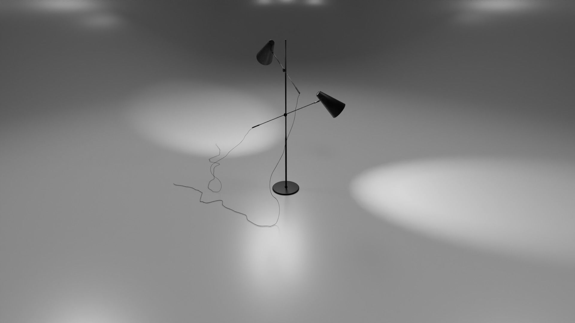 Modern floor lamp 1 3D model_5
