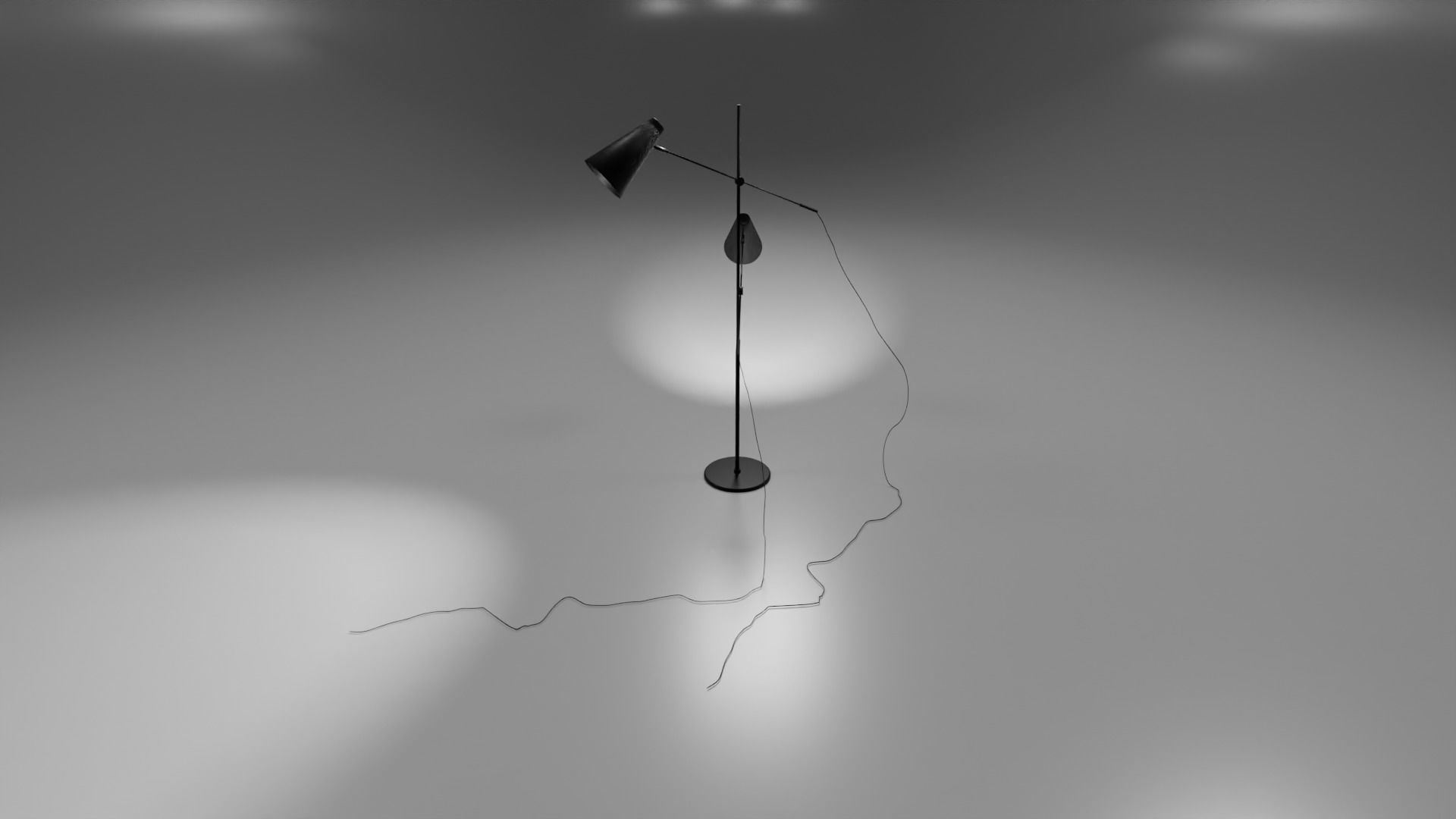 Modern floor lamp 1 3D model_3