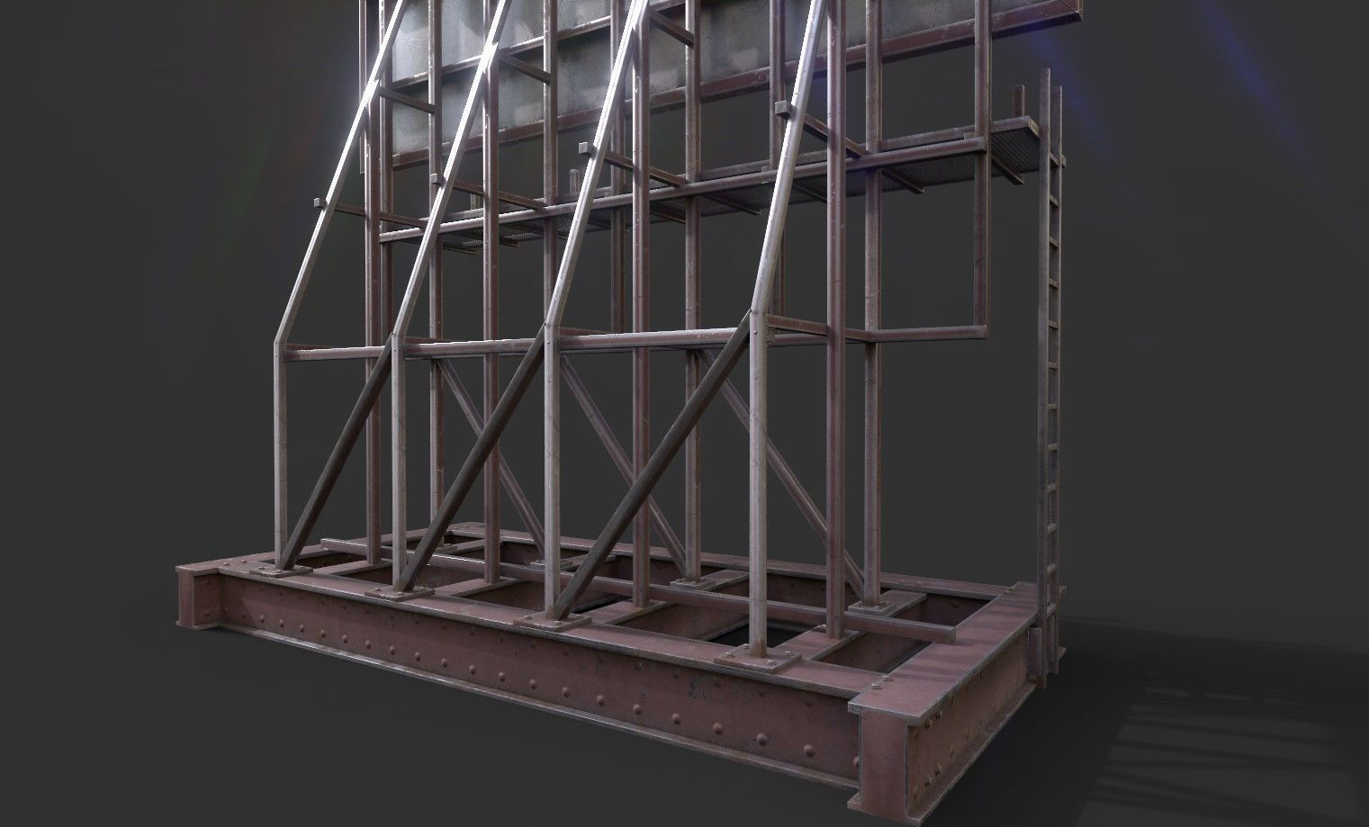 Rooftop Billboard001 Model Low-poly 3D model_2