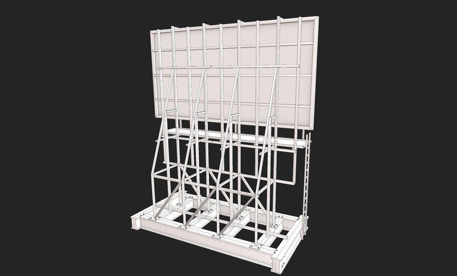 Rooftop Billboard001 Model Low-poly 3D model_8