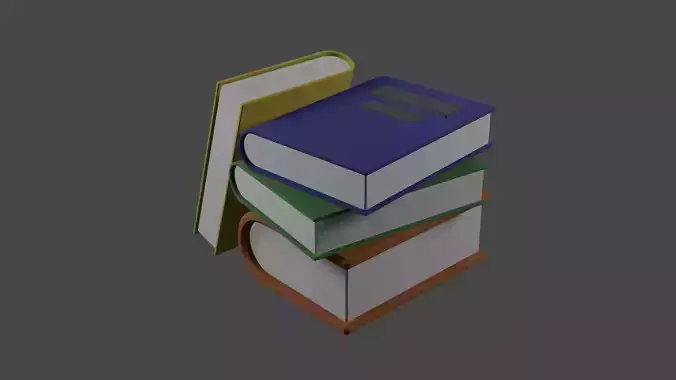 Stack of books Free 3D model