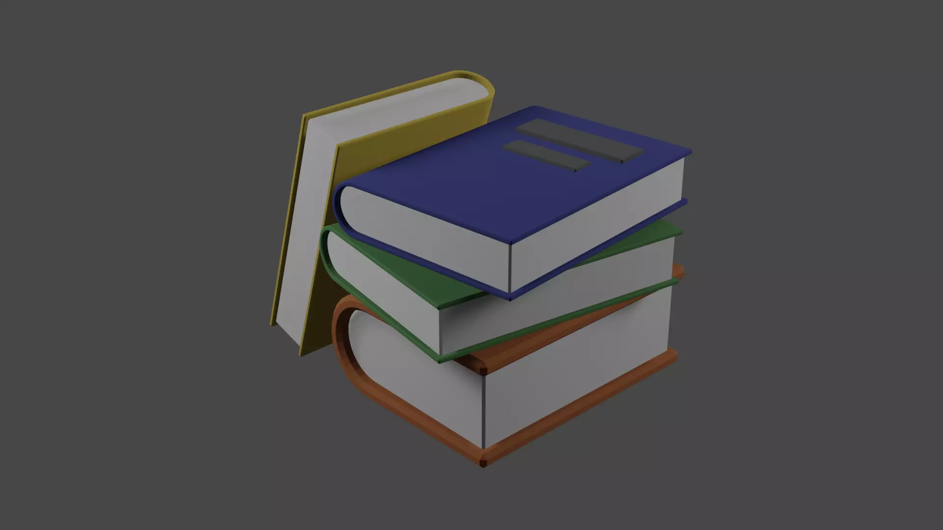 Stack of books Free 3D model_0