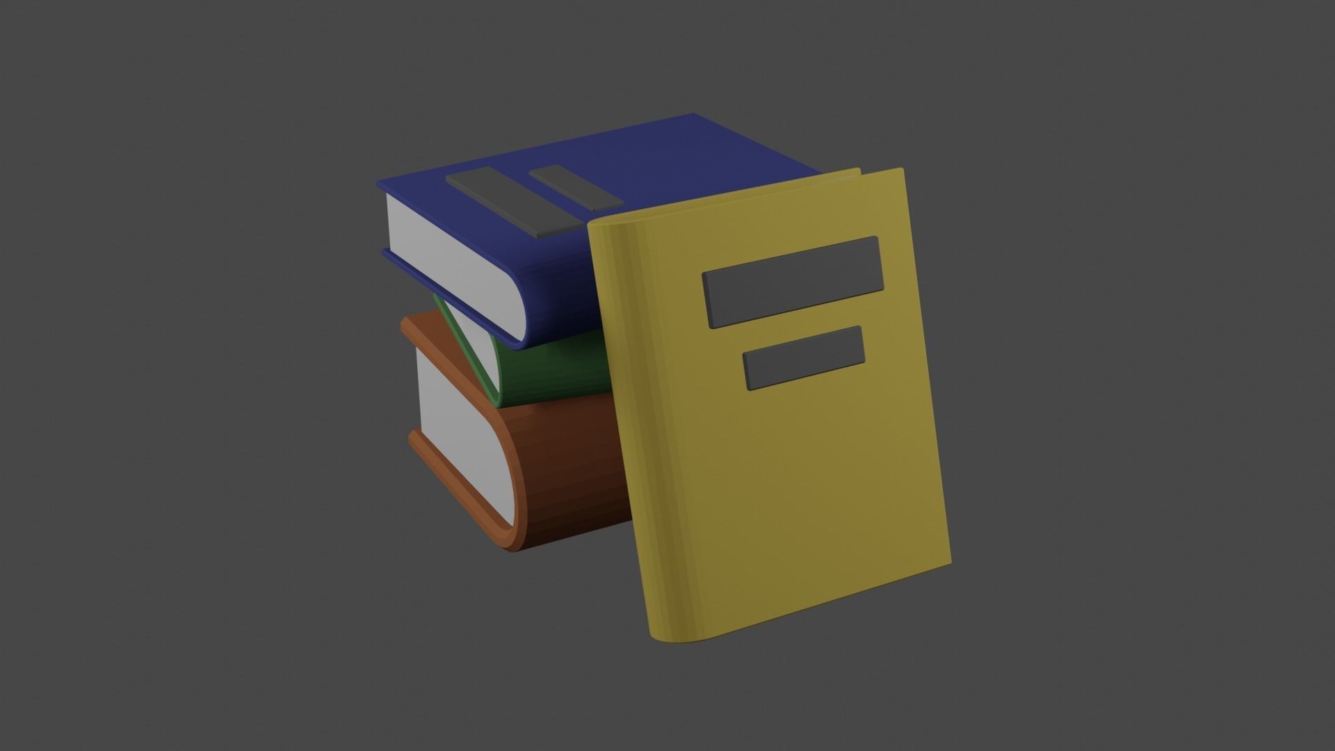 Stack of books Free 3D model_2