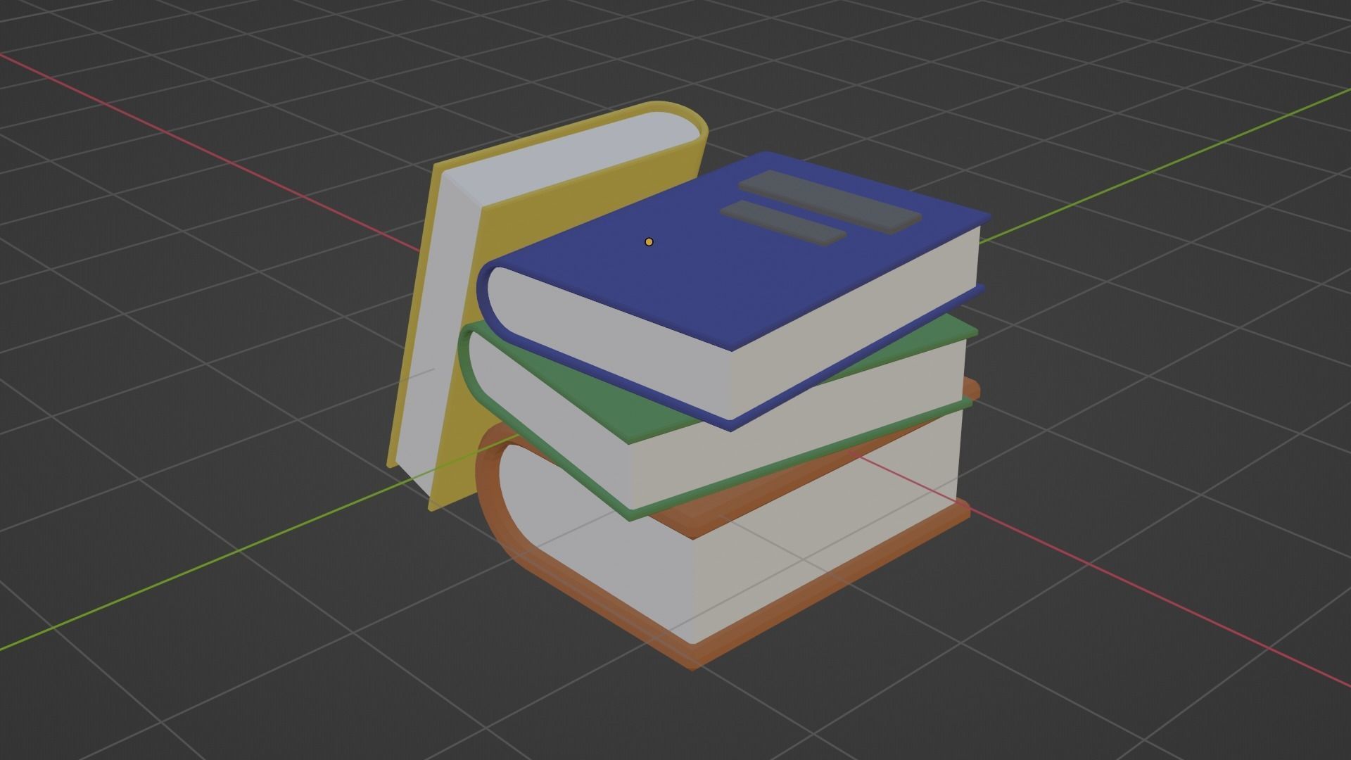 Stack of books Free 3D model_1