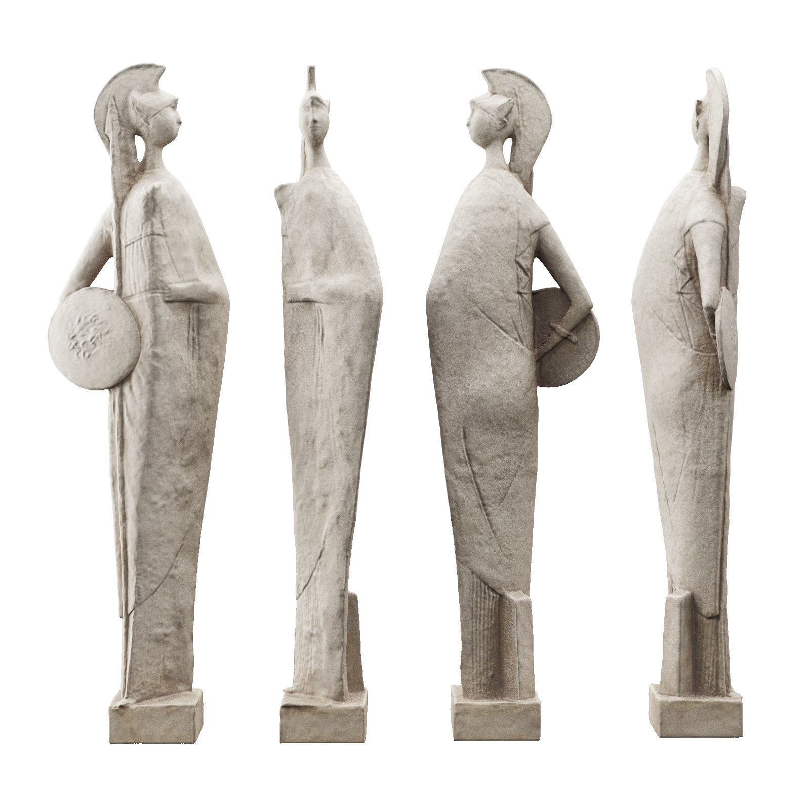 Minerva Mascherini sculpture Low-poly 3D model_1