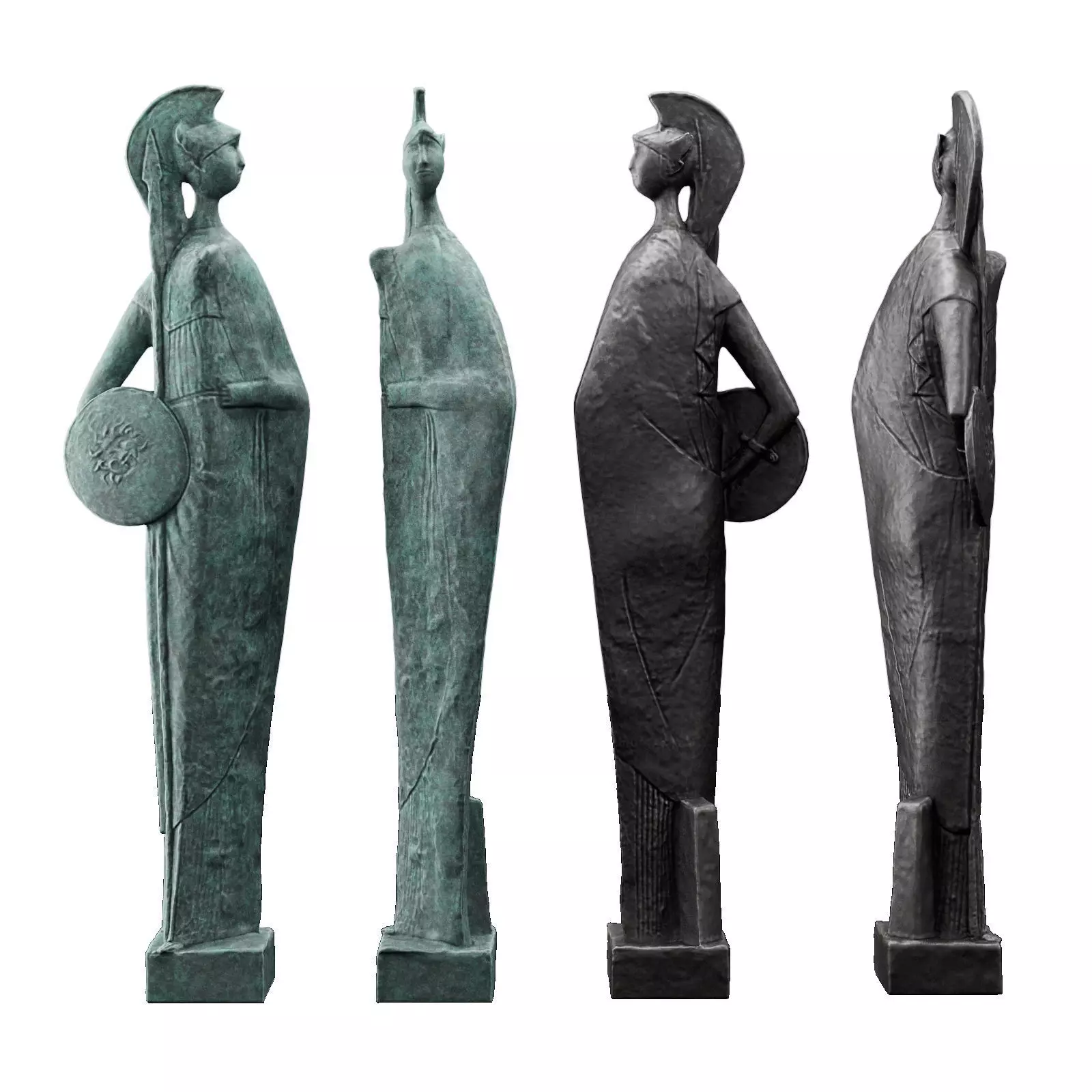 Minerva Mascherini sculpture Low-poly 3D model_0