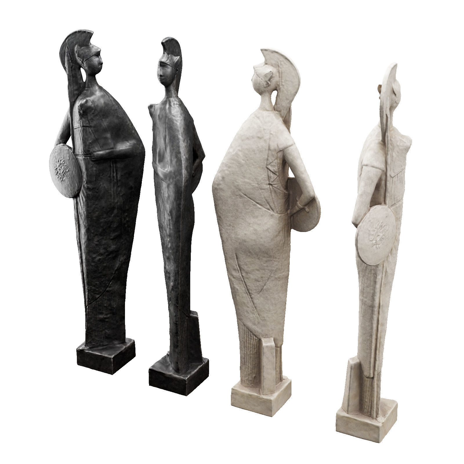 Minerva Mascherini sculpture Low-poly 3D model_2