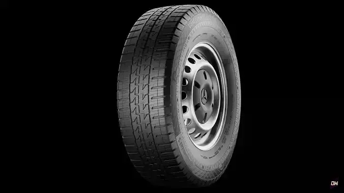 RV Motorhome wheel Van Contact Camper Continental 3D model