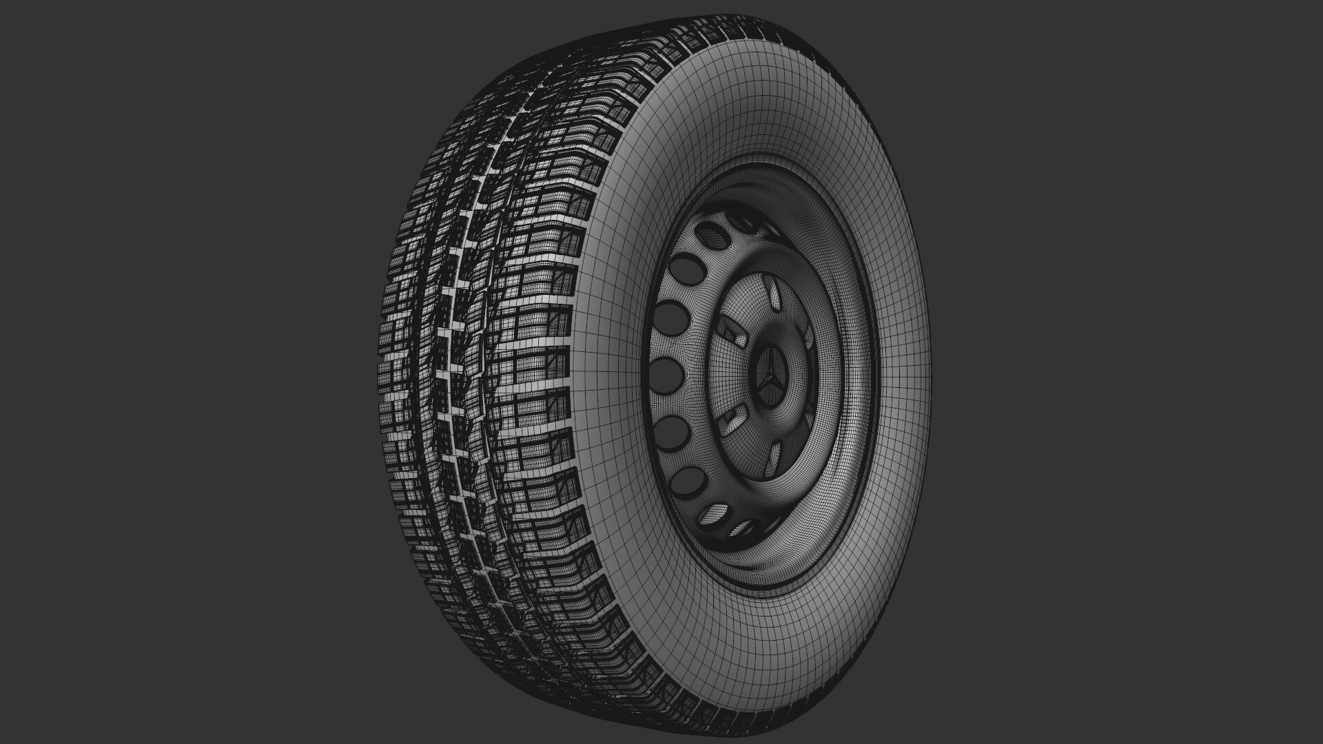 RV Motorhome wheel Van Contact Camper Continental 3D model_5