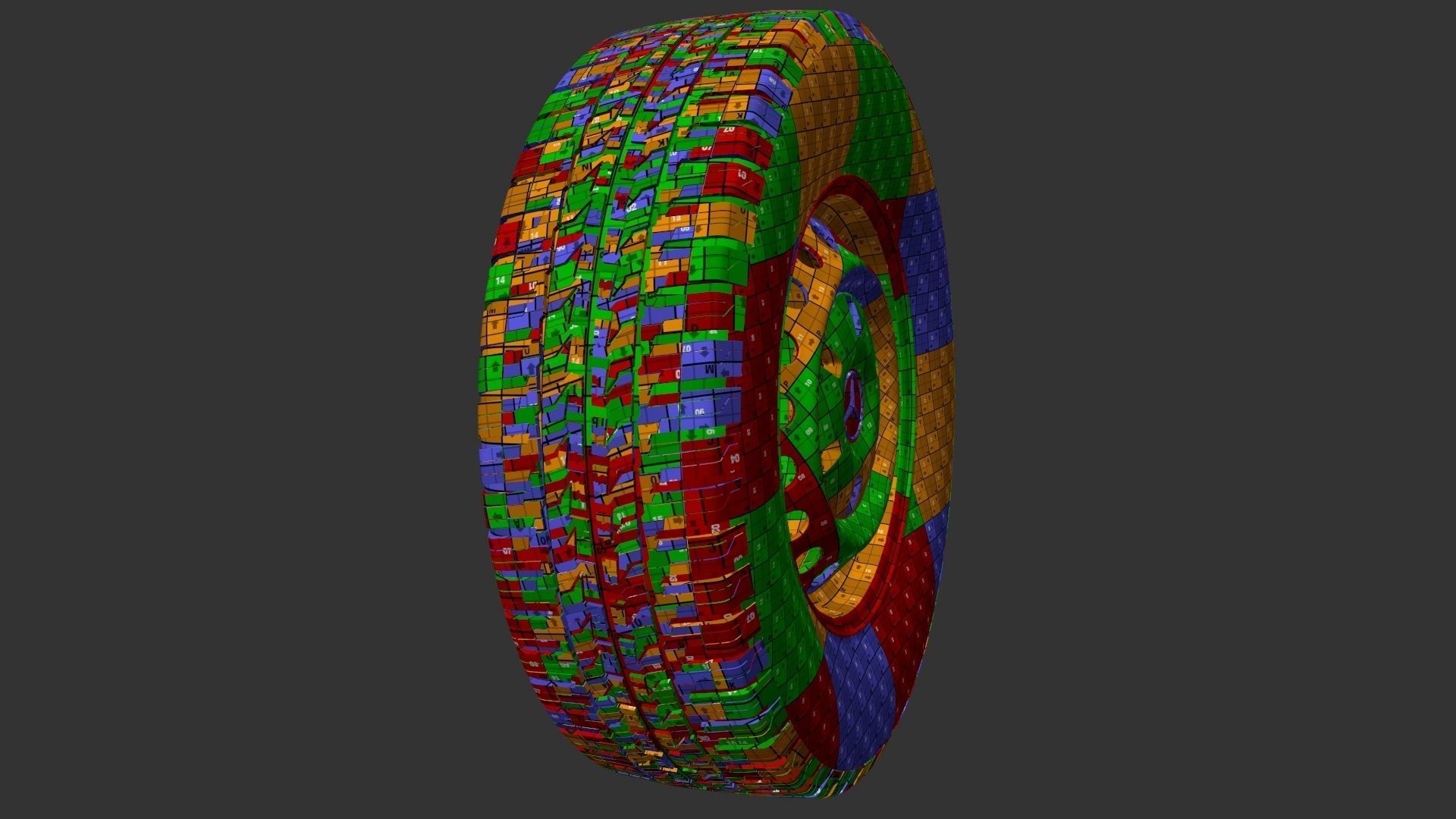 RV Motorhome wheel Van Contact Camper Continental 3D model_11