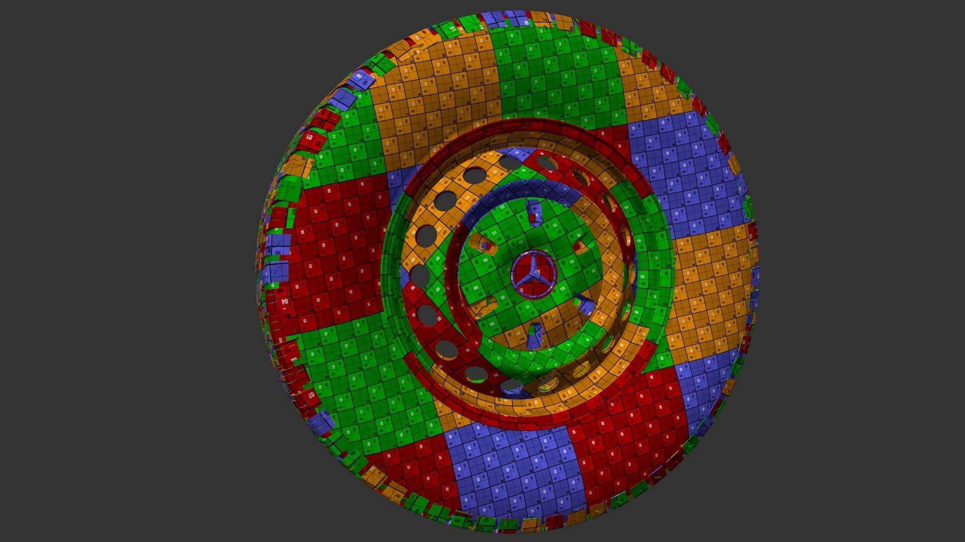 RV Motorhome wheel Van Contact Camper Continental 3D model_10