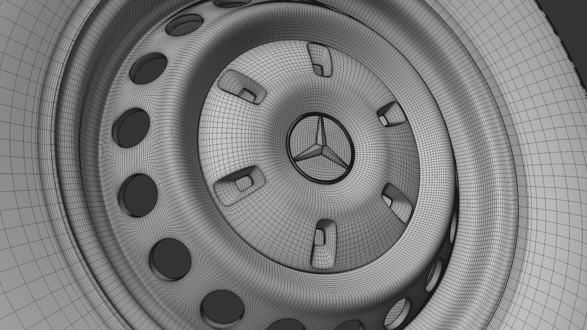 RV Motorhome wheel Van Contact Camper Continental 3D model_6