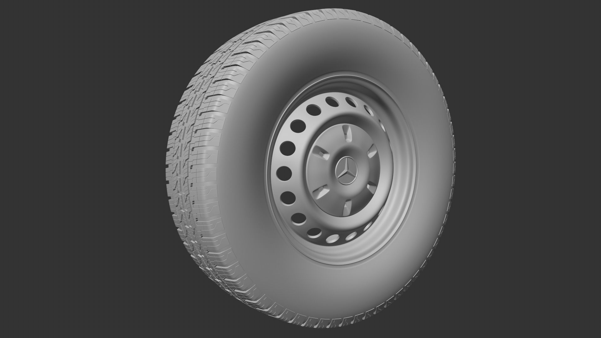 RV Motorhome wheel Van Contact Camper Continental 3D model_13