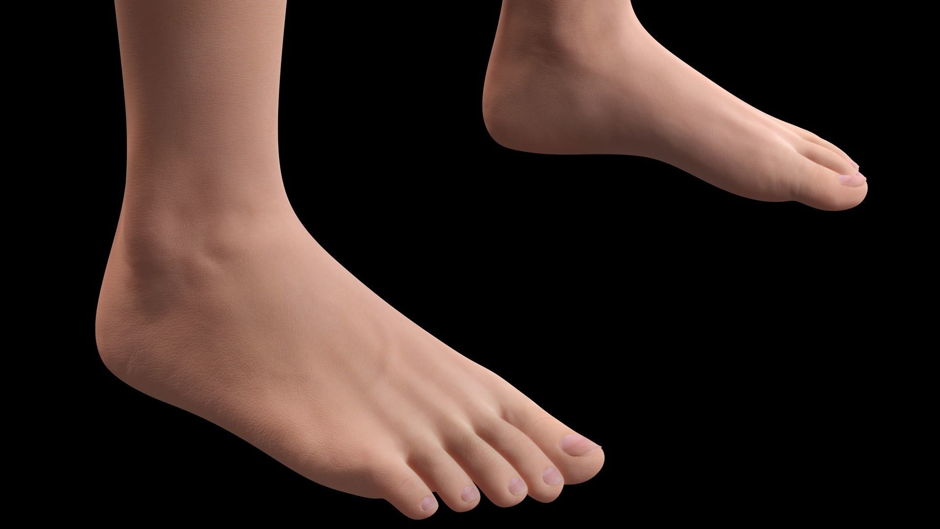 Nora - Naked Girl In Bikini Low-poly 3D model_17