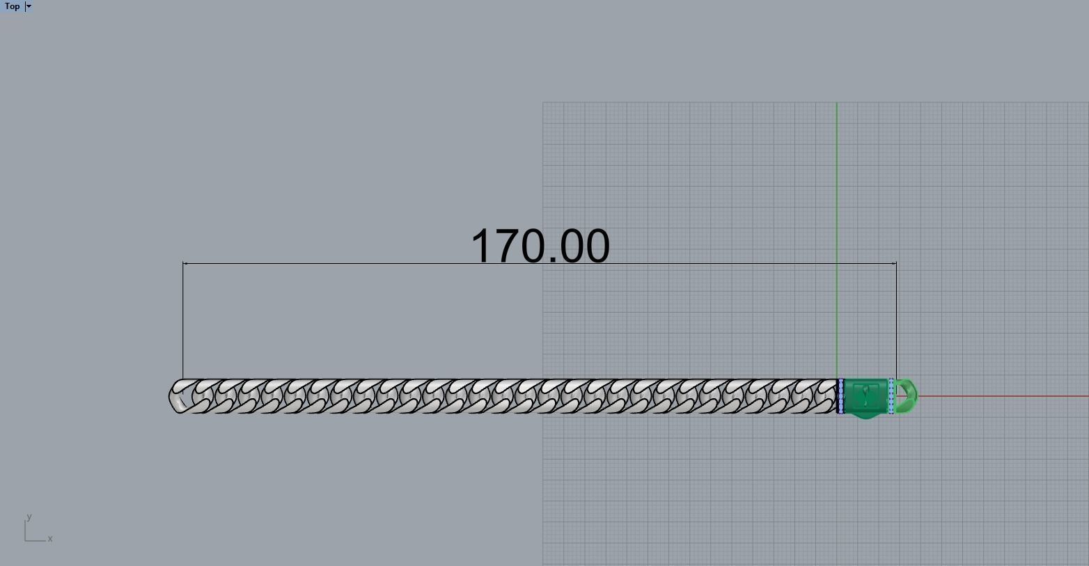 Cuban chain bracelet size 17 model 649 3D print model_1