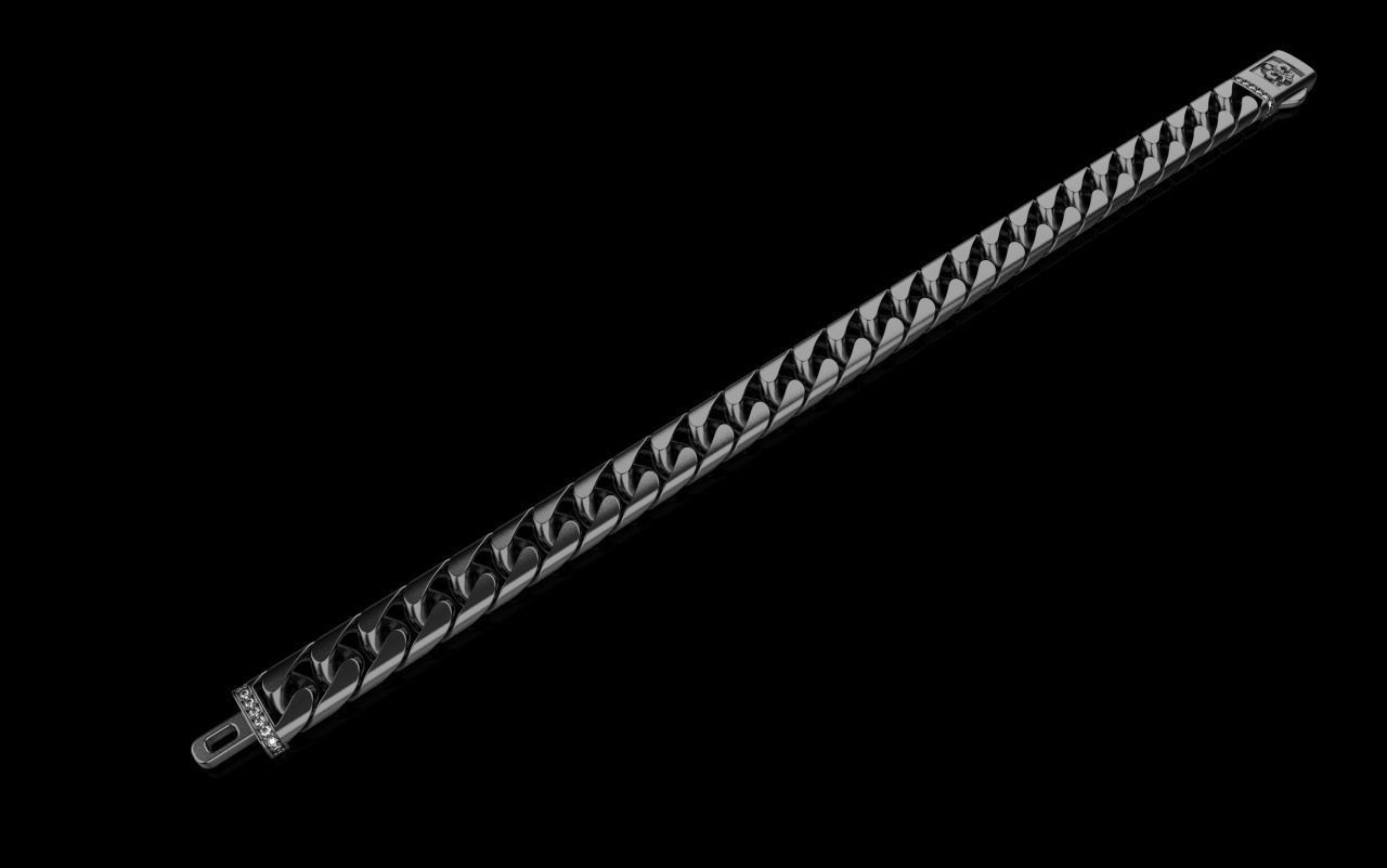Cuban chain bracelet size 17 model 649 3D print model_40