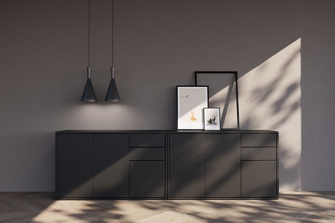 Office Furniture Set Low-poly 3D model