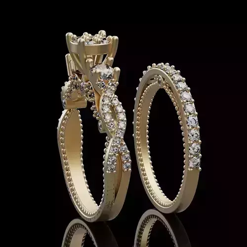 Lux ring silver gold jewelry printable 3D model