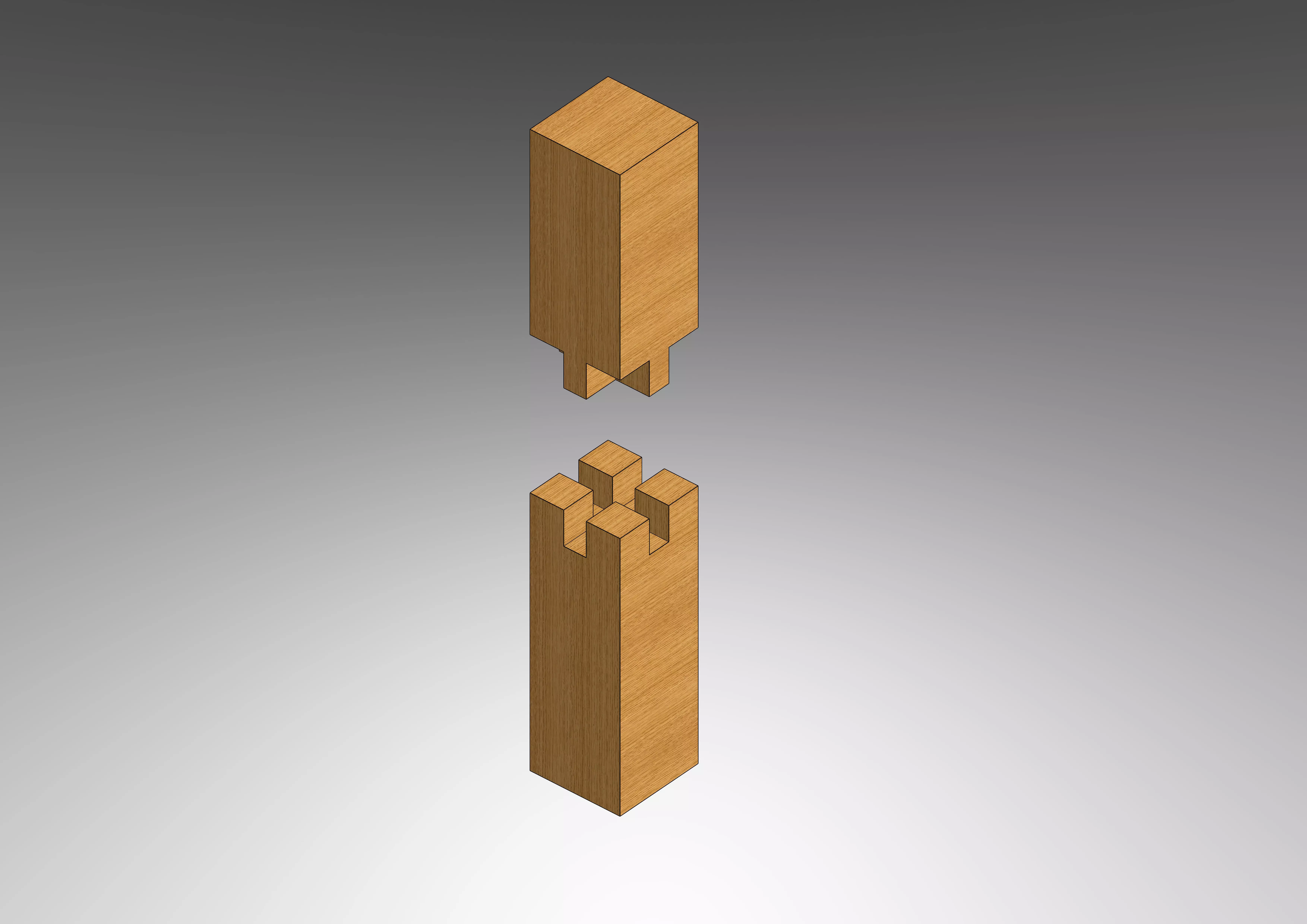 Juji Mechiire - Classical Japanese Wood Joint Free 3D model_0