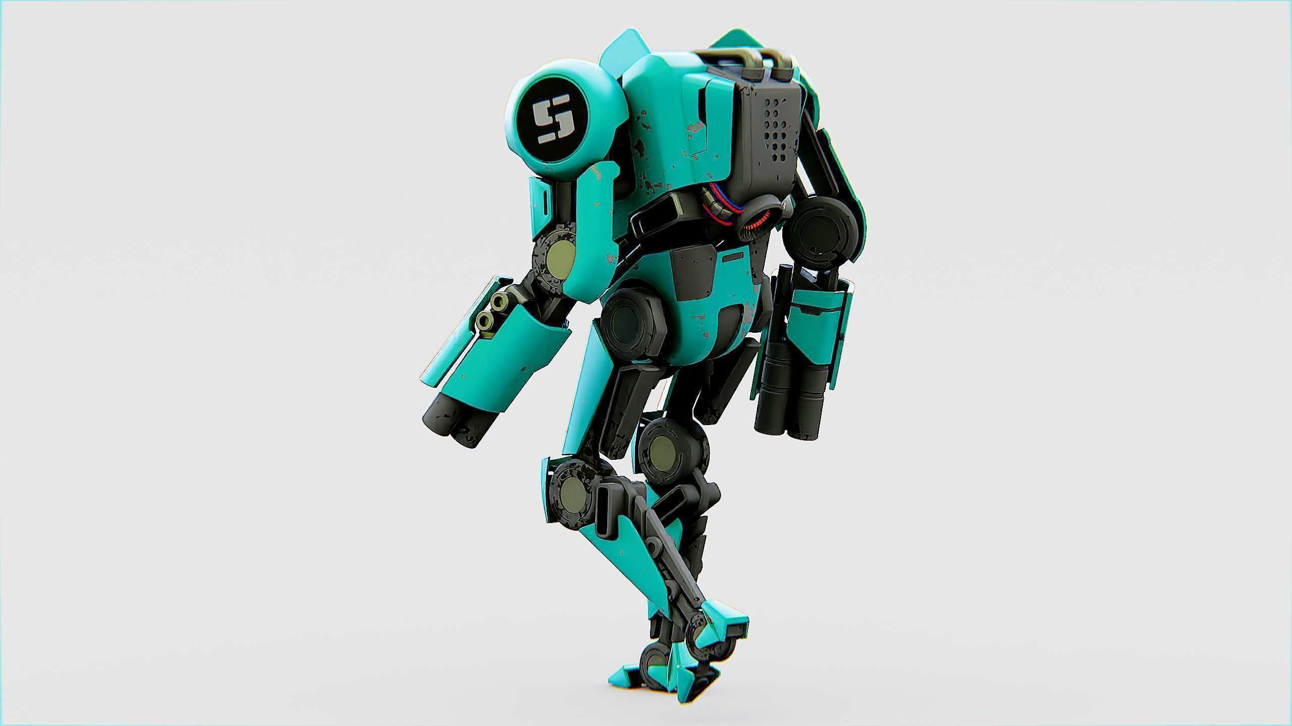 BATTLE DROID DF100 Rigged for Unreal Engine - Unity - MIXAMO 3D model_30