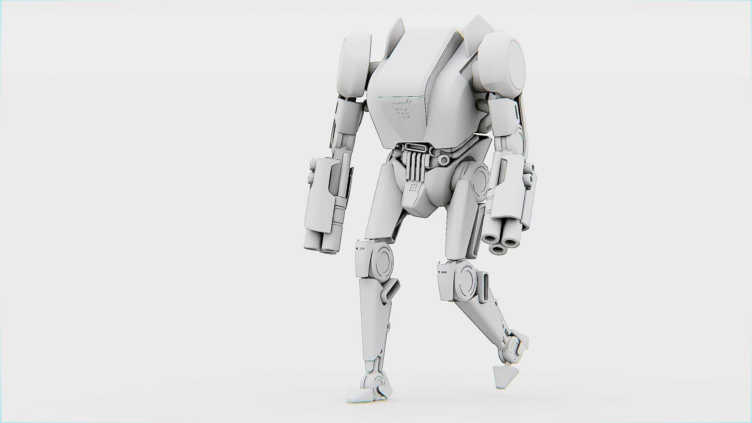 BATTLE DROID DF100 Rigged for Unreal Engine - Unity - MIXAMO 3D model_33