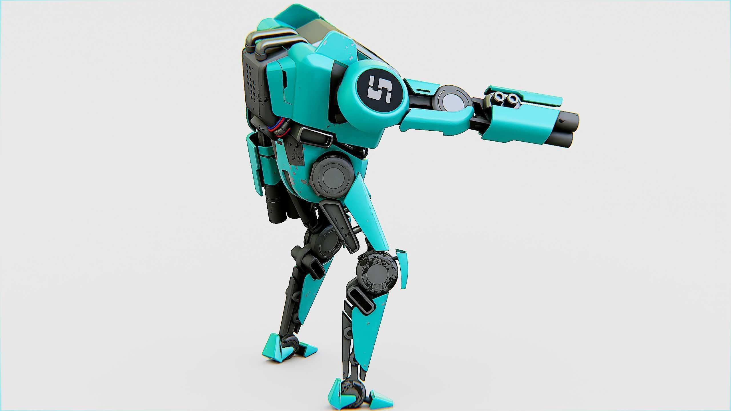 BATTLE DROID DF100 Rigged for Unreal Engine - Unity - MIXAMO 3D model_17