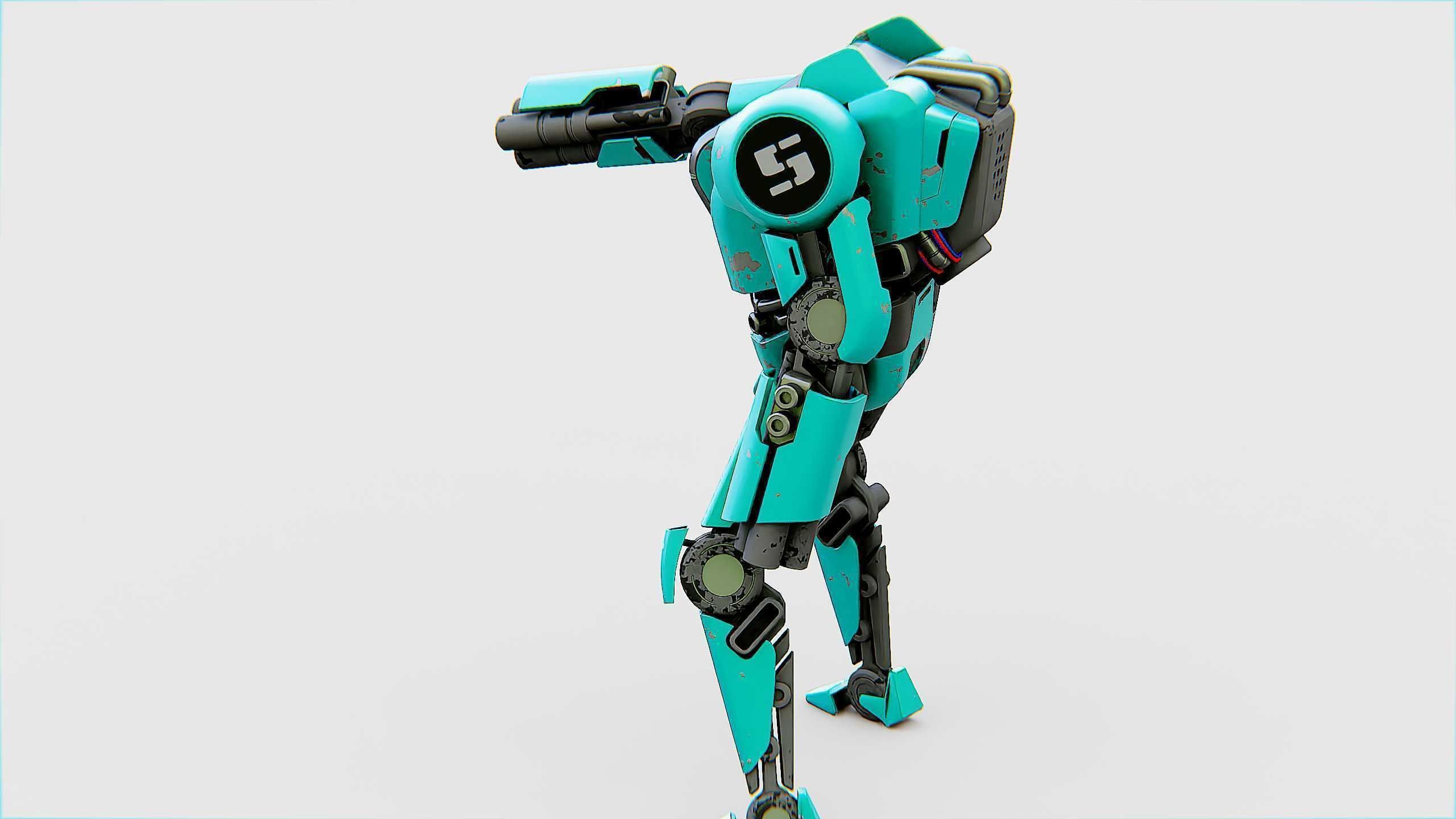 BATTLE DROID DF100 Rigged for Unreal Engine - Unity - MIXAMO 3D model_11