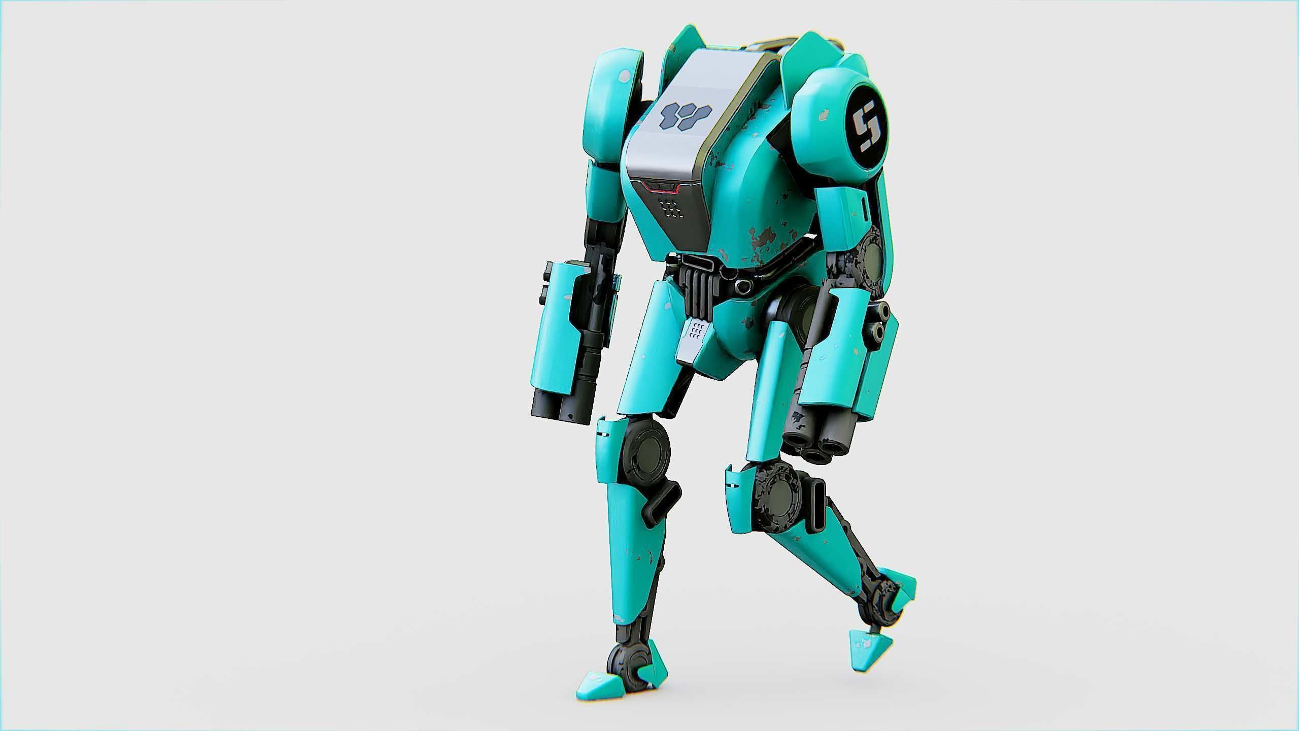 BATTLE DROID DF100 Rigged for Unreal Engine - Unity - MIXAMO 3D model_29