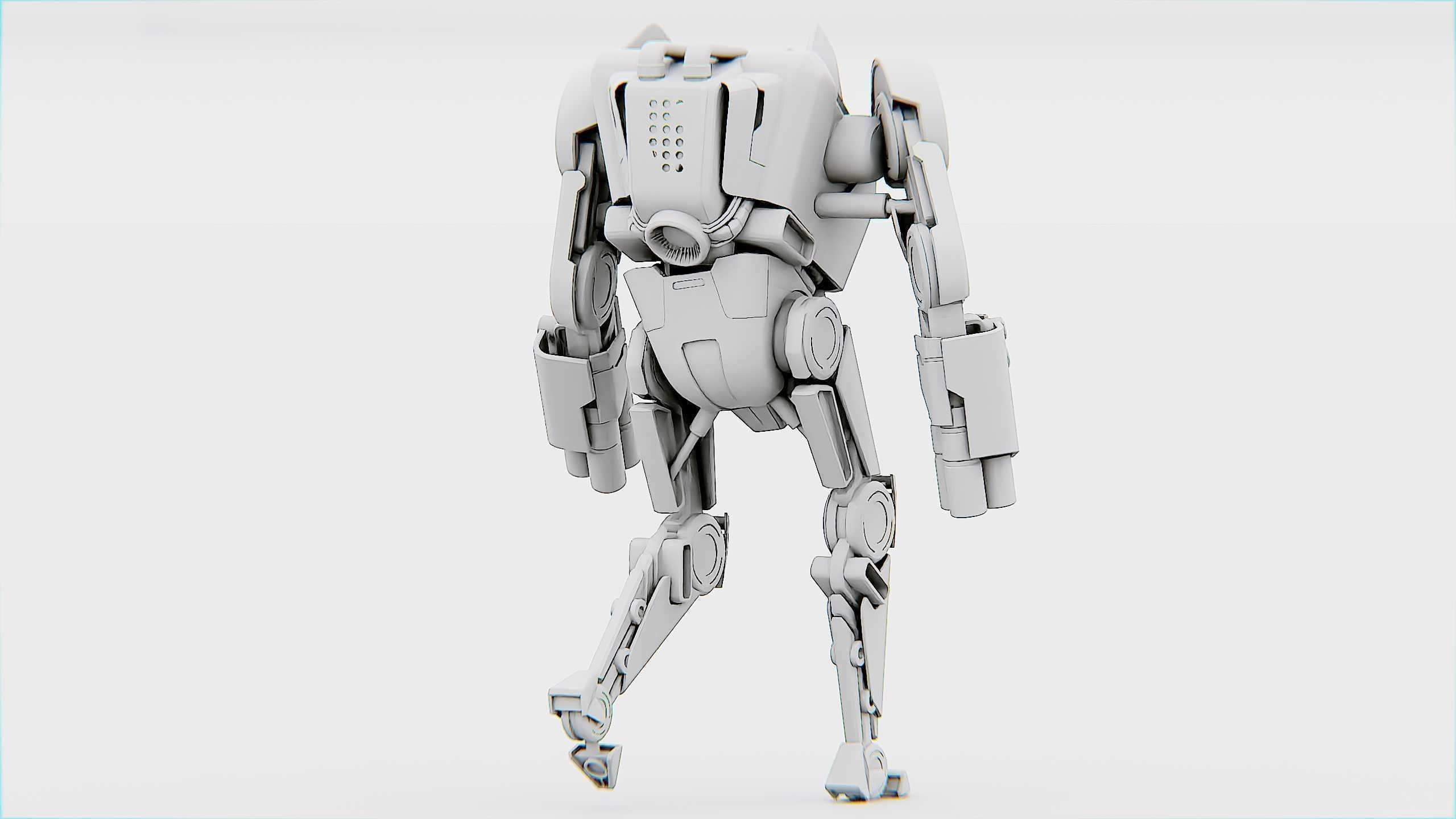 BATTLE DROID DF100 Rigged for Unreal Engine - Unity - MIXAMO 3D model_34