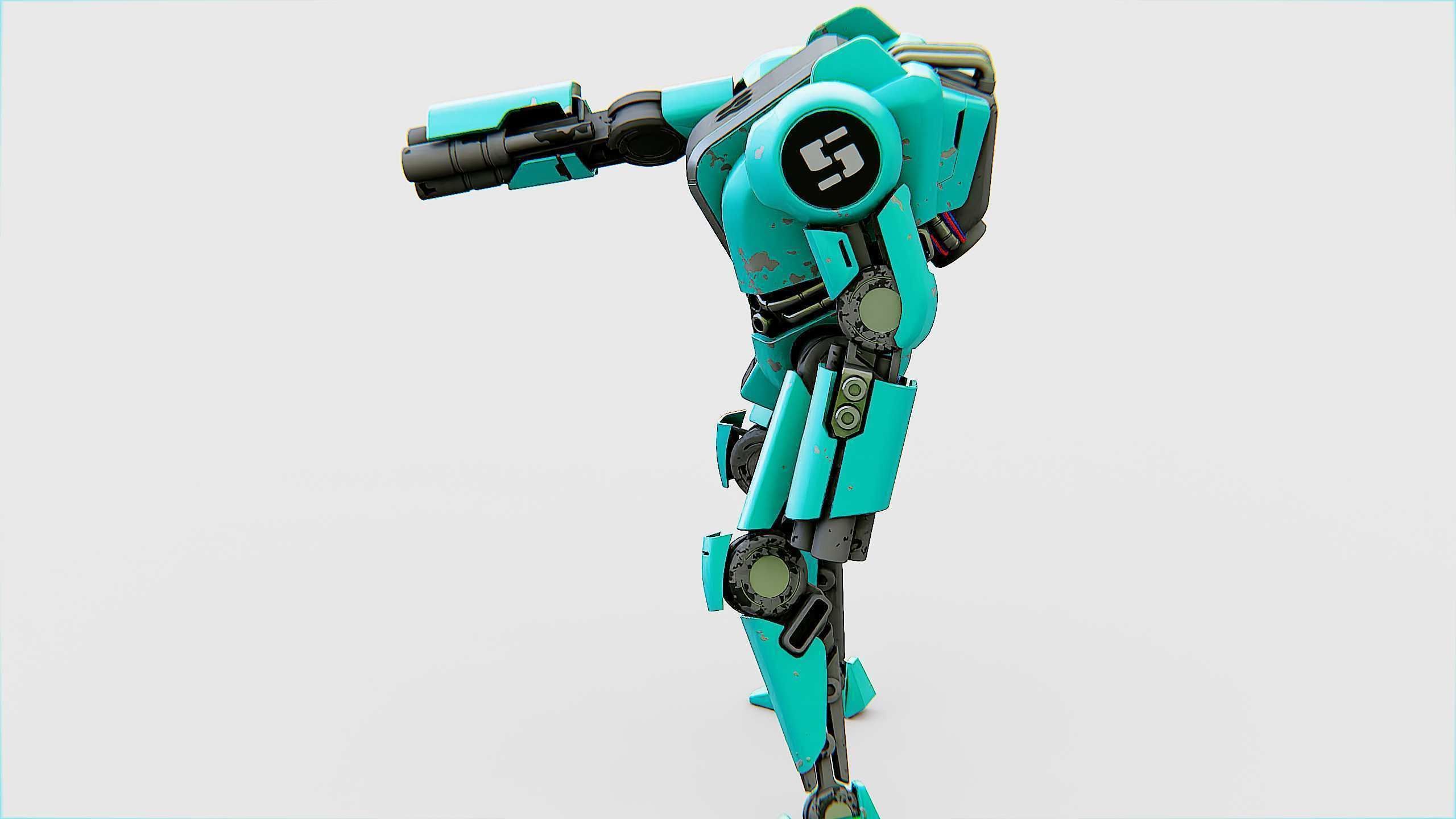 BATTLE DROID DF100 Rigged for Unreal Engine - Unity - MIXAMO 3D model_10