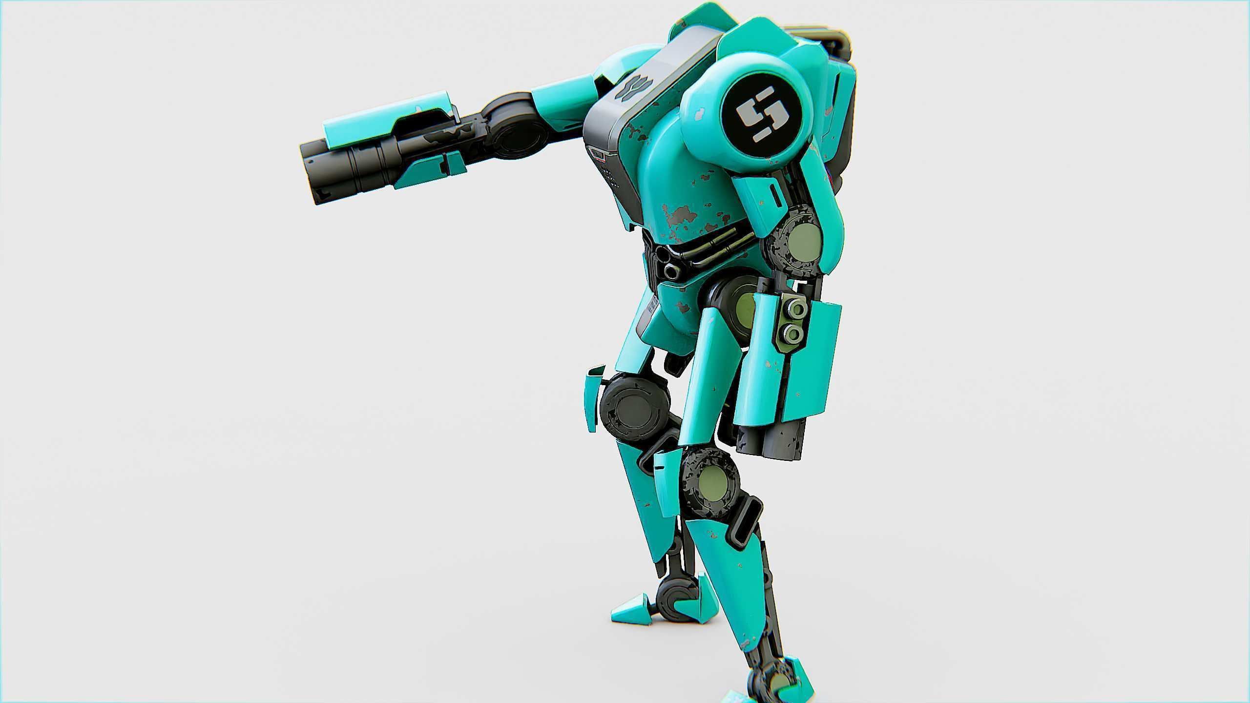 BATTLE DROID DF100 Rigged for Unreal Engine - Unity - MIXAMO 3D model_9
