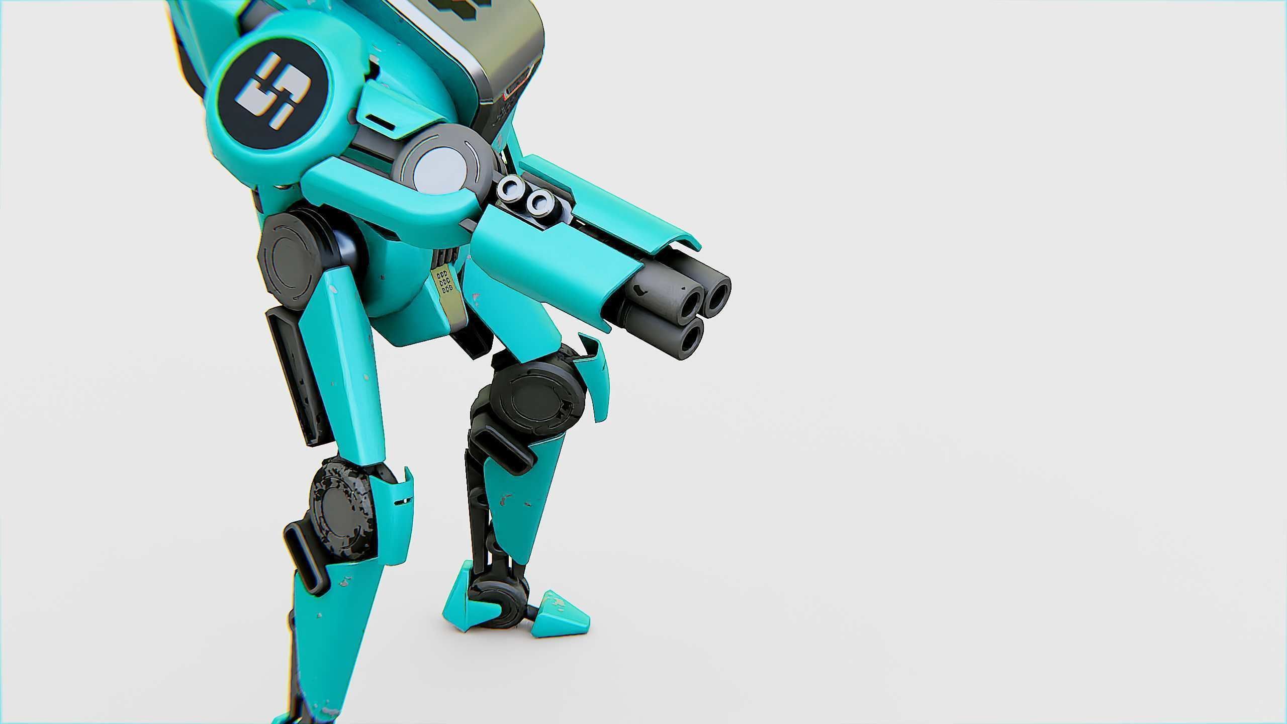 BATTLE DROID DF100 Rigged for Unreal Engine - Unity - MIXAMO 3D model_25