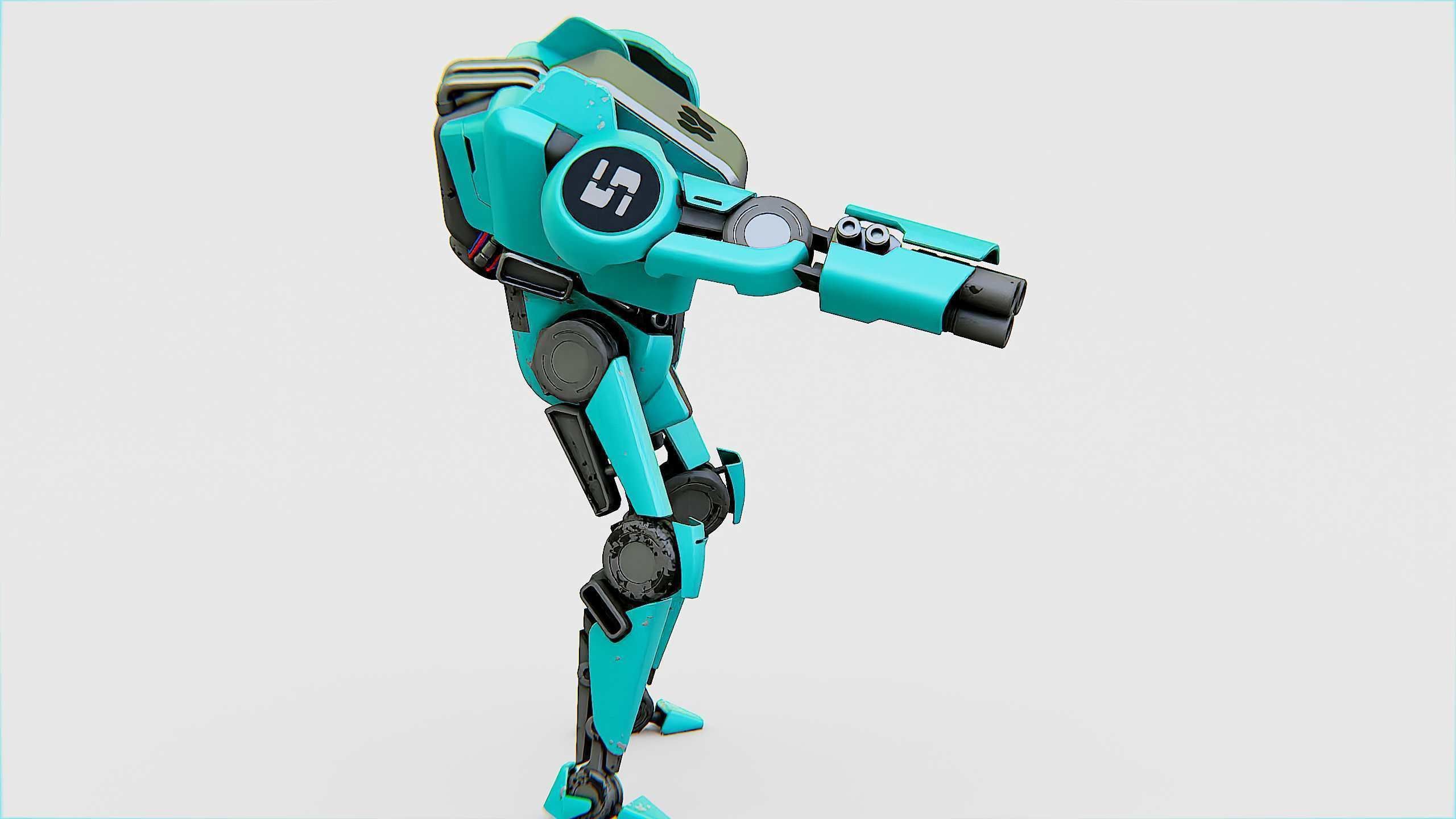 BATTLE DROID DF100 Rigged for Unreal Engine - Unity - MIXAMO 3D model_18