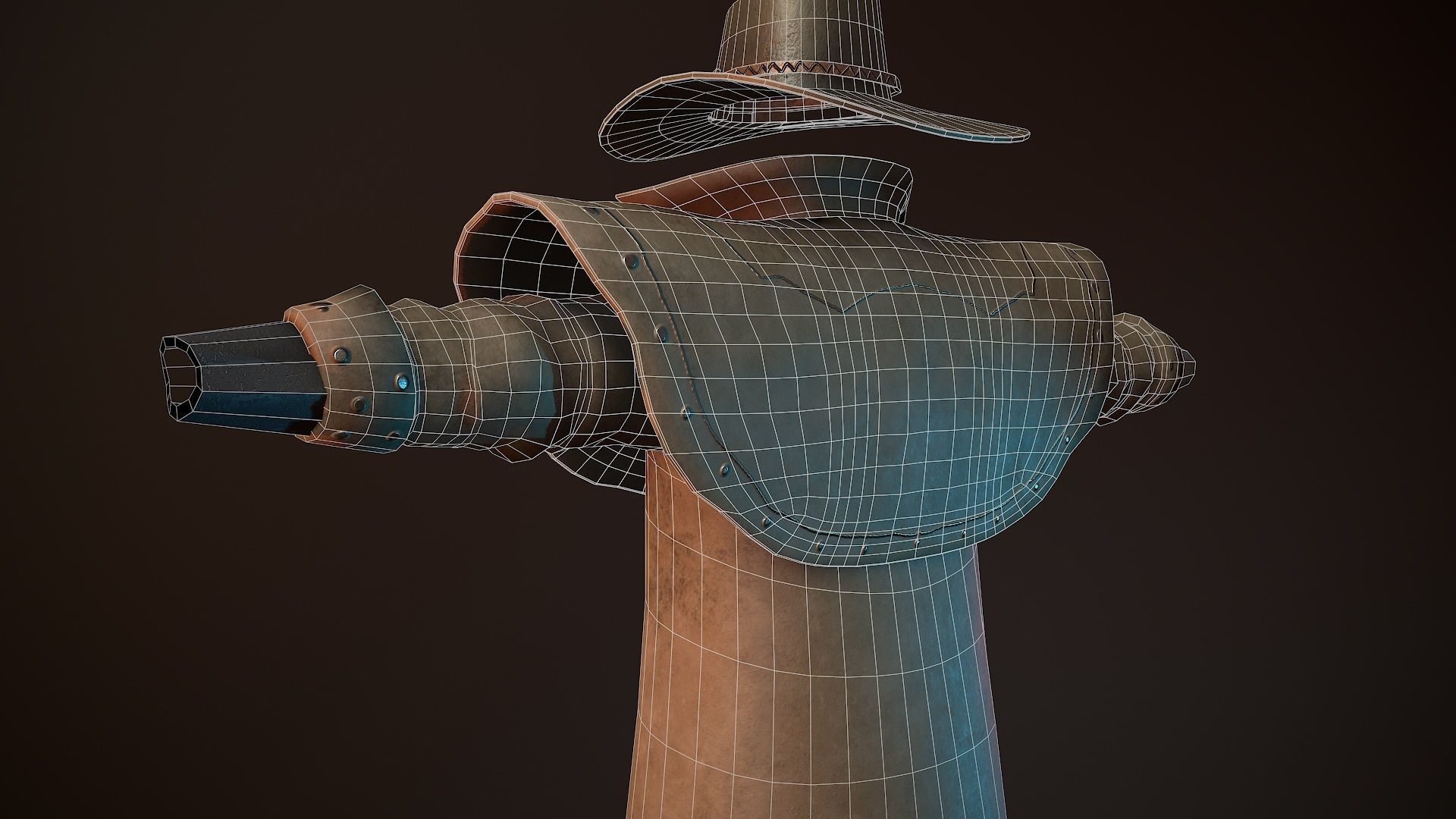 Cowboy Coat Low-poly 3D model_26