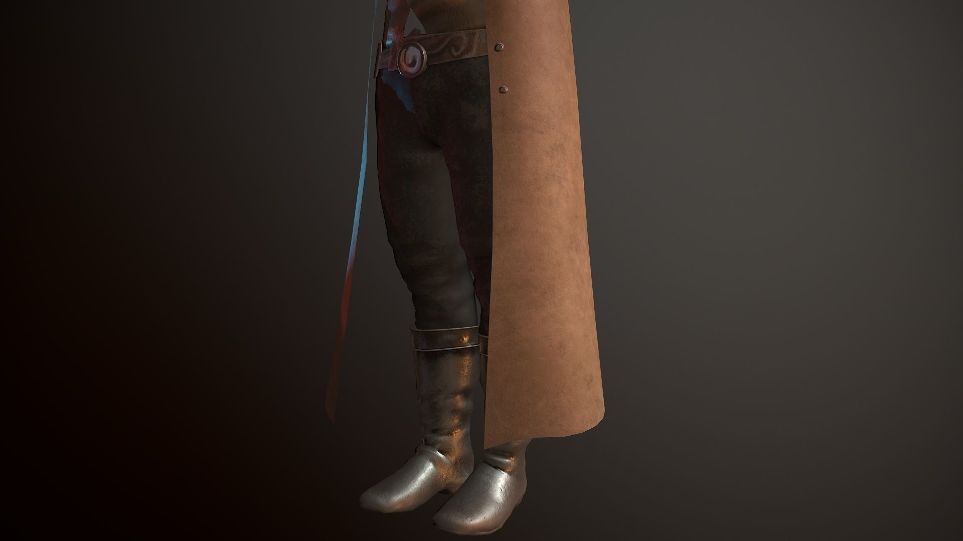 Cowboy Coat Low-poly 3D model_16