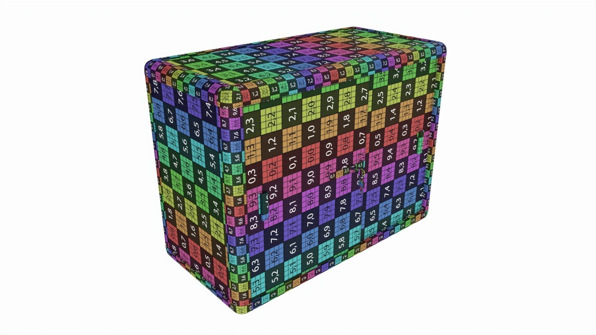 Shop two level counter top glass showcase 3D model_6