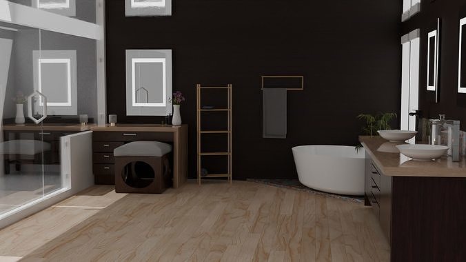 Design Bathroom interior 3D model | CGTrader