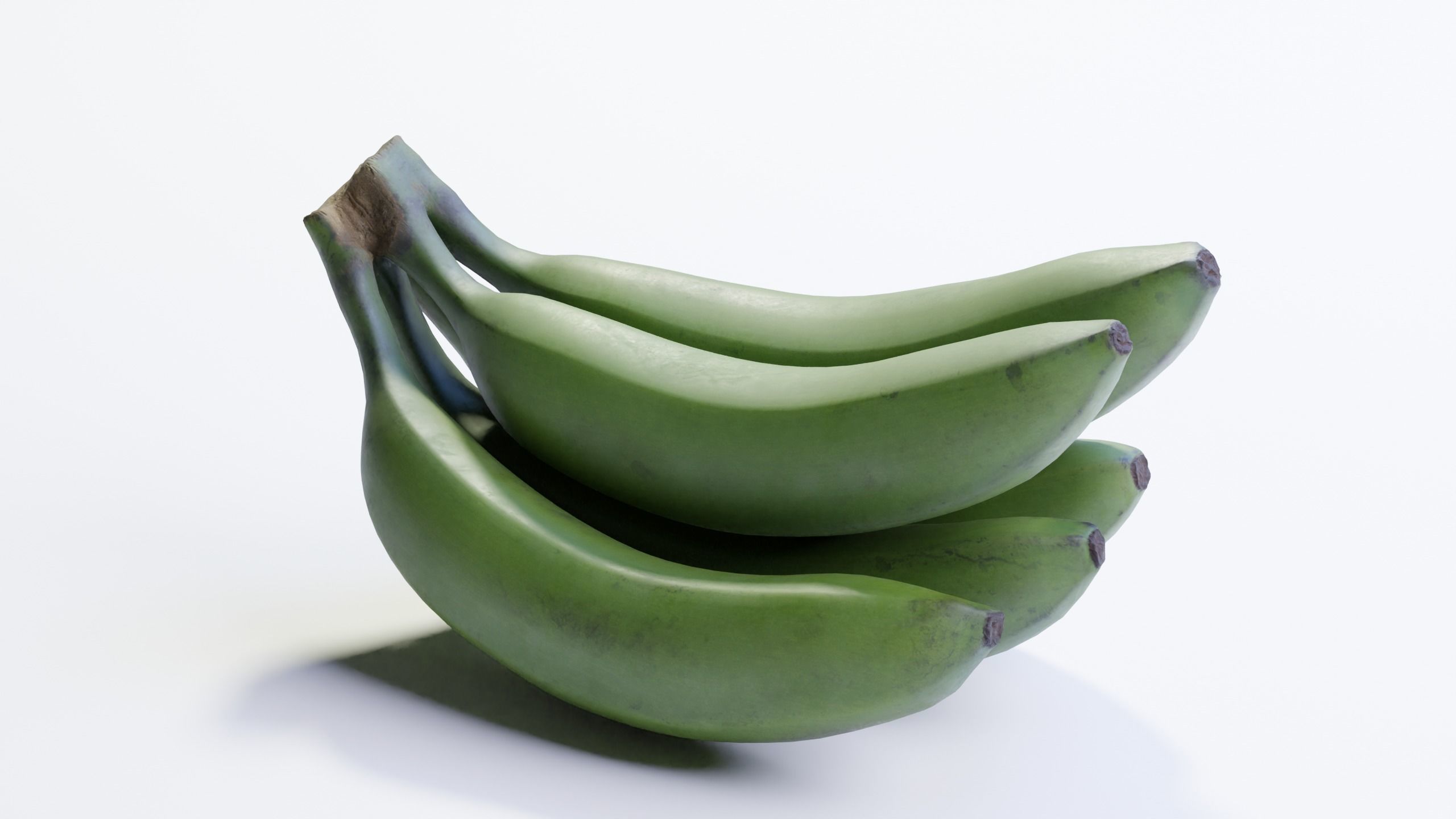 Photorealistic Banana 3D Model - Bunch-of-Five Low-poly 3D model_4