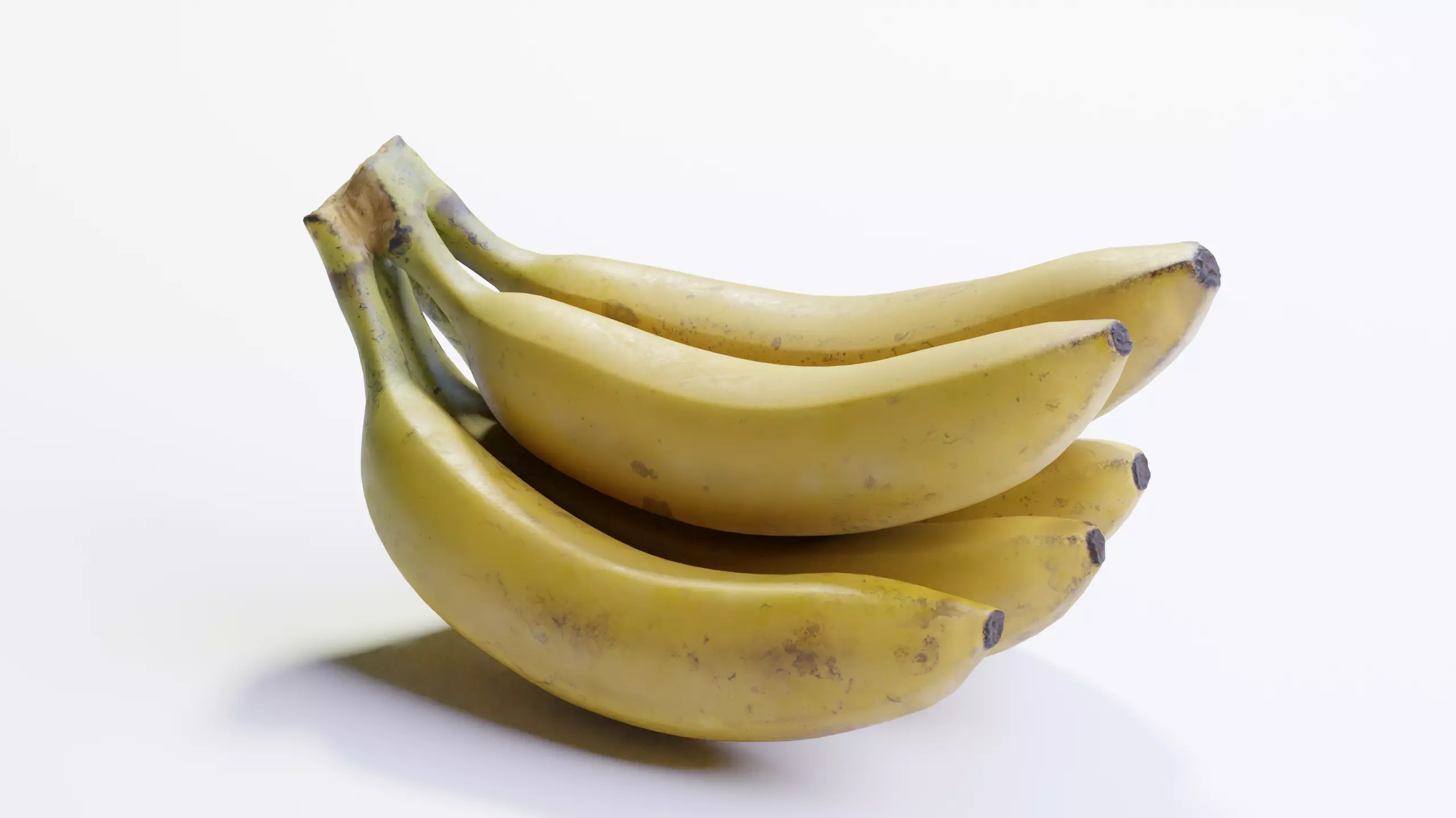 Photorealistic Banana 3D Model - Bunch-of-Five Low-poly 3D model_0