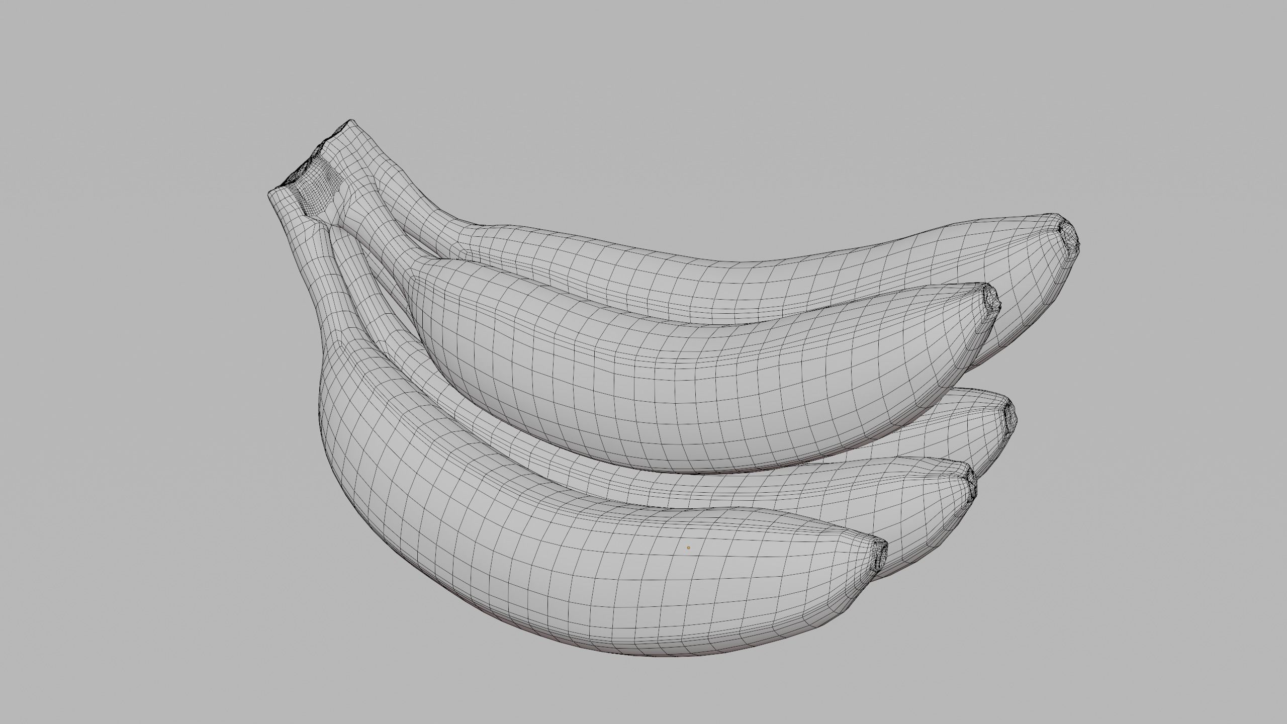 Photorealistic Banana 3D Model - Bunch-of-Five Low-poly 3D model_5