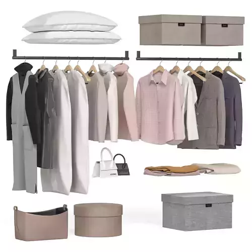 Set of clothes for wardrobe