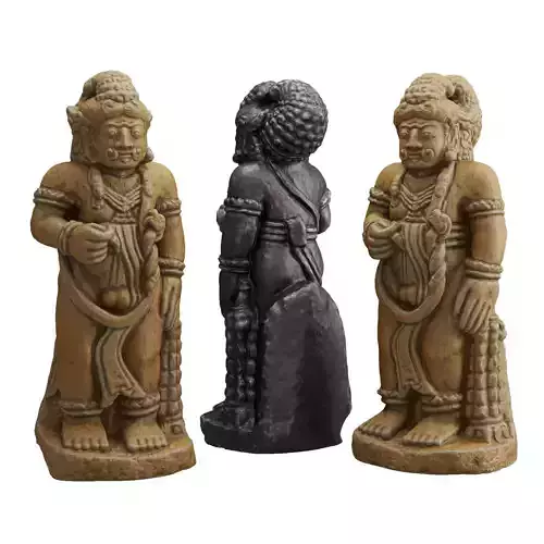 Asian Guardian figure sculpture