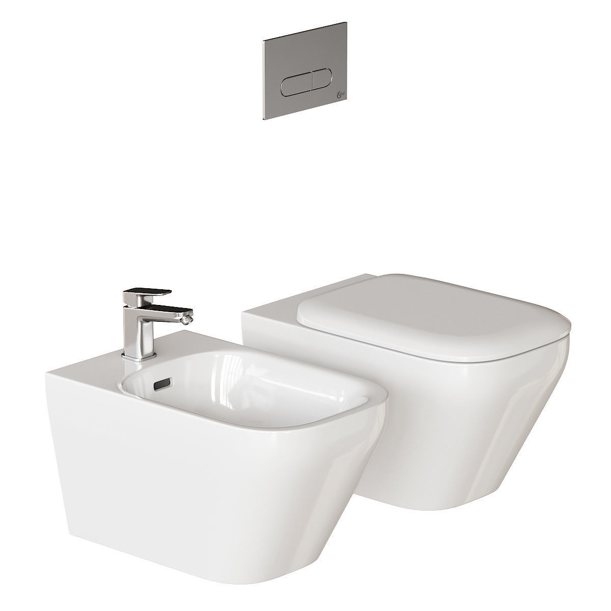 Ideal Standard TONIC II WC Full Set 3D model_2