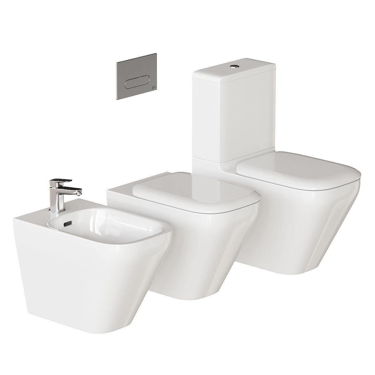 Ideal Standard TONIC II WC Full Set 3D model_1