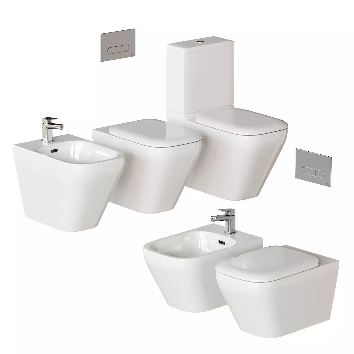 Ideal Standard TONIC II WC Full Set 3D model_0
