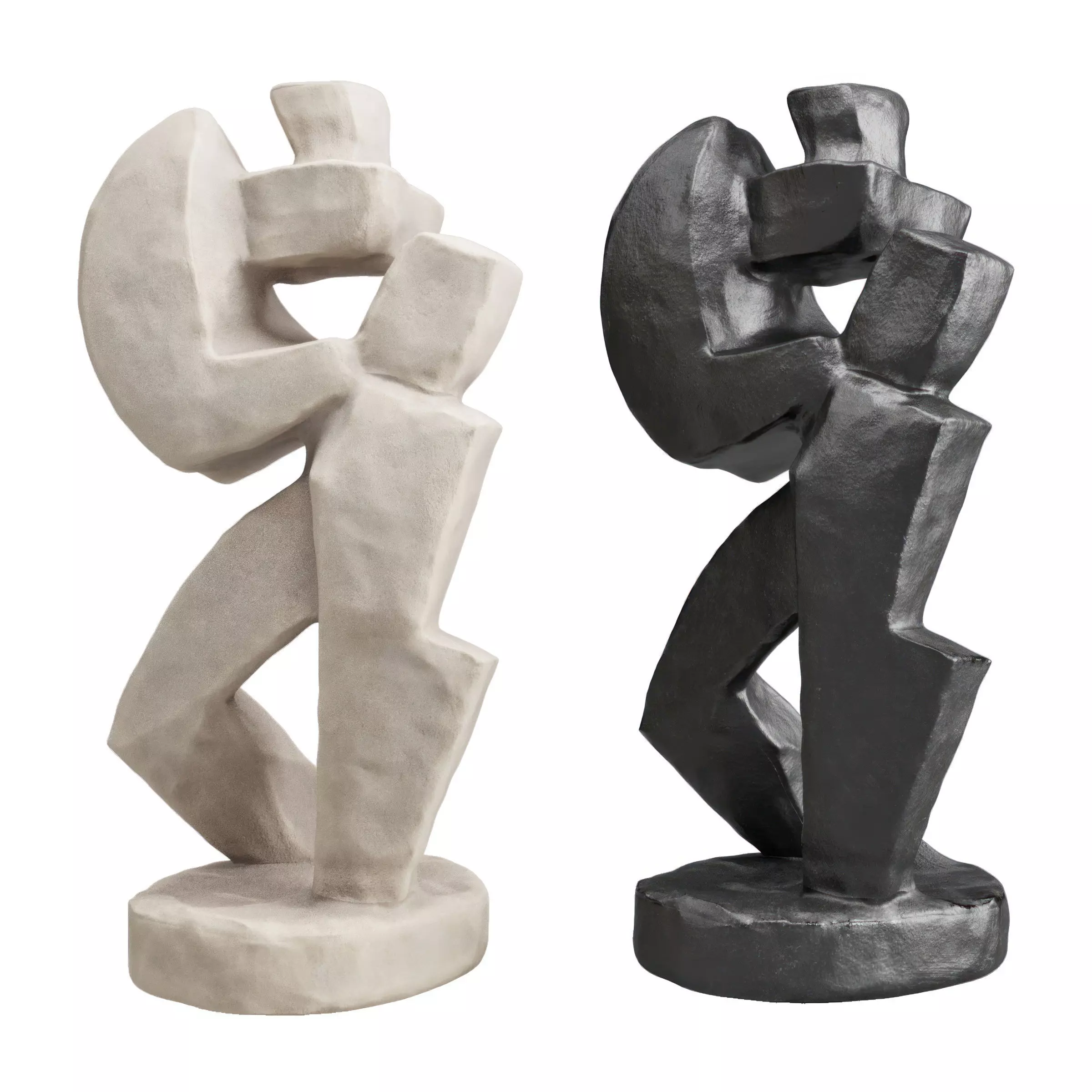 Cubist Man figure art Low-poly 3D model_0
