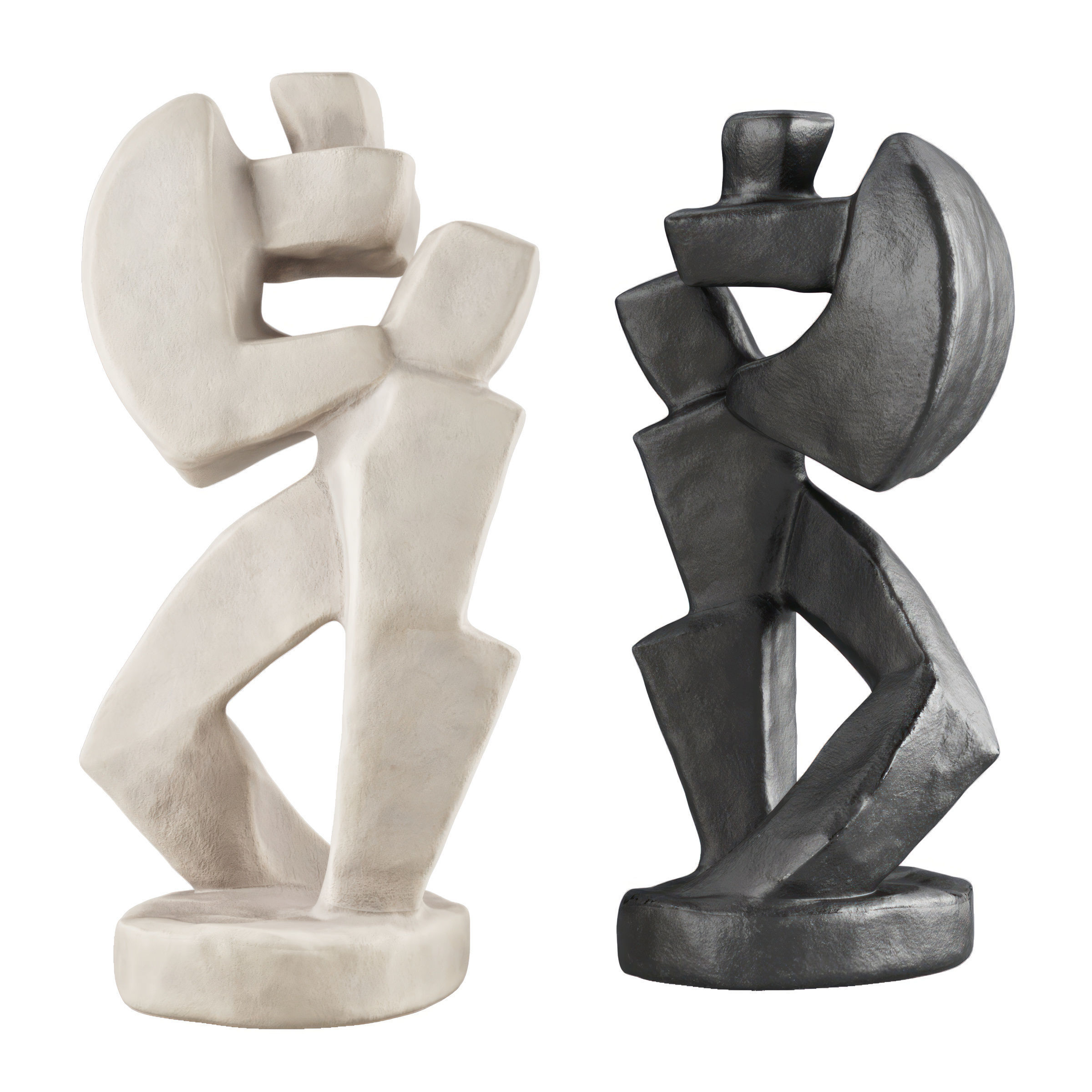 Cubist Man figure art Low-poly 3D model_4