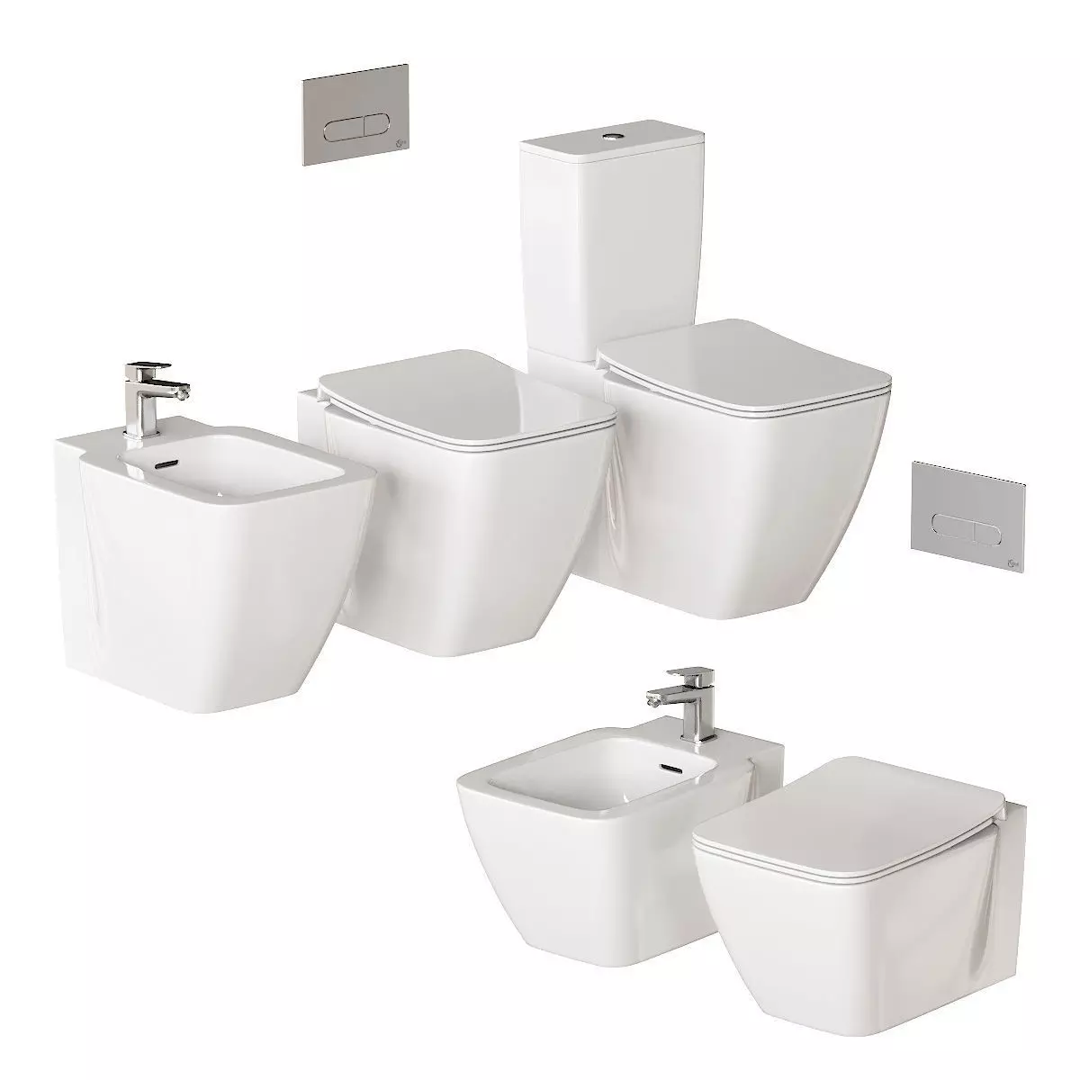 Ideal Standard STRADA II WC Full Set 3D model_0