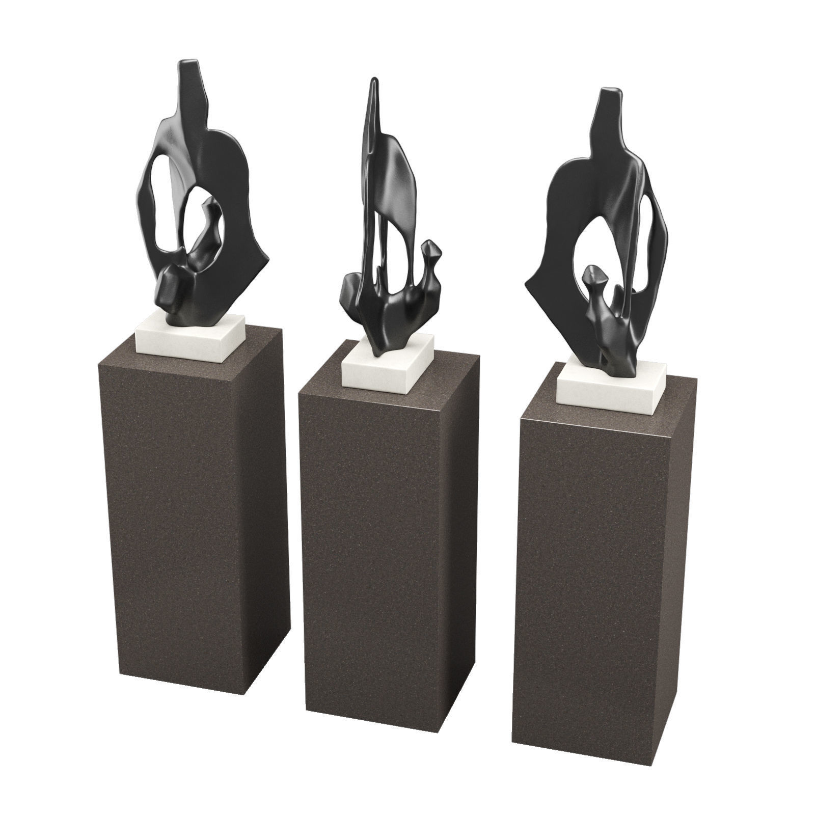 Twisted Cave figure sculpture Low-poly 3D model_2