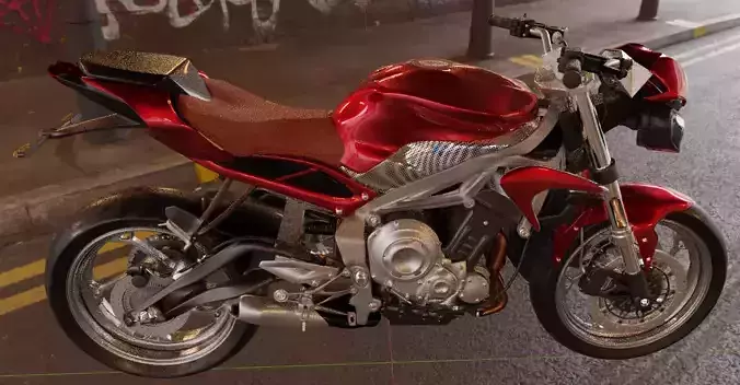 Motorcycle Triumph Street Triple 2013 Blender 3D model